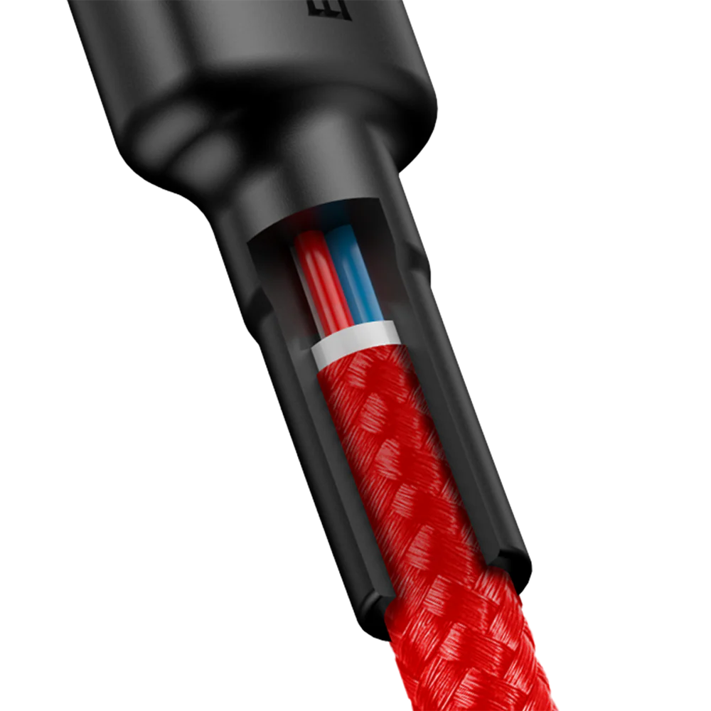 Baseus Type-C PD2.0 60W Fast Charging Data Cable (20V 3A) - Red, 2m - Image 4