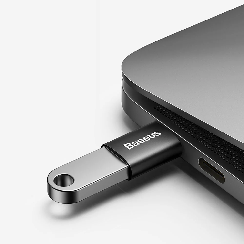 Baseus Type-C to USB 3.1 Mini OTG Adapter - Black - Image 4