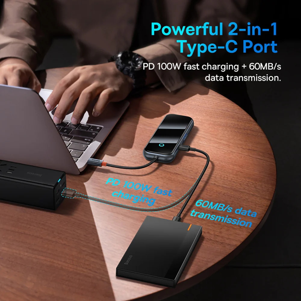 Baseus Ultimate 2nd Gen 4-in-1 HUB Docking Station - Space Gray - Image 5