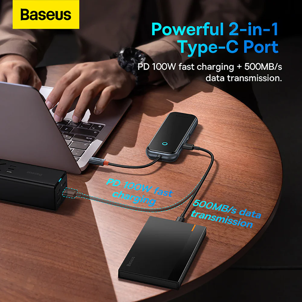 Baseus Ultimate 2nd Gen 6-in-1 HUB Docking Station - Space Gray - Image 4