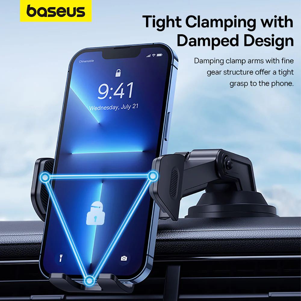 Baseus UltraControl Go Suction Cup Phone Holder - Starry Black - Image 2