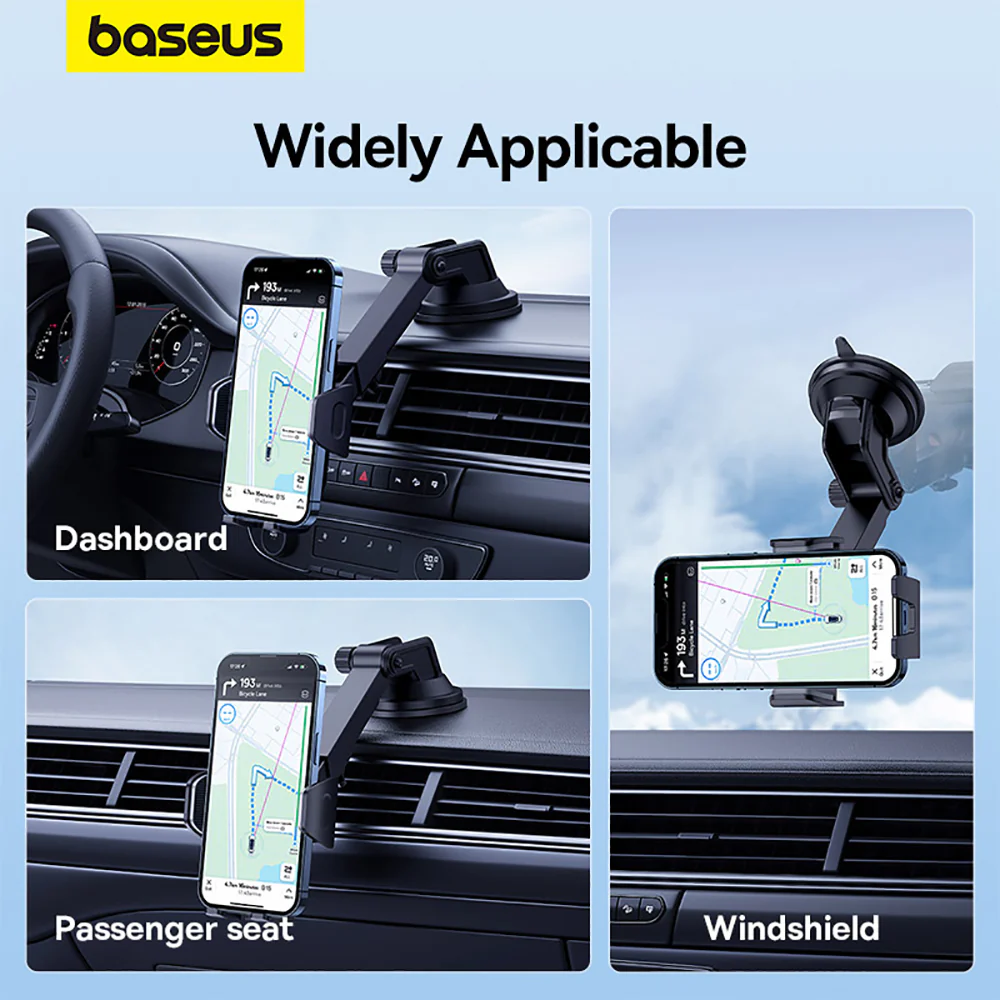 Baseus UltraControl Go Suction Cup Phone Holder - Starry Black - Image 4