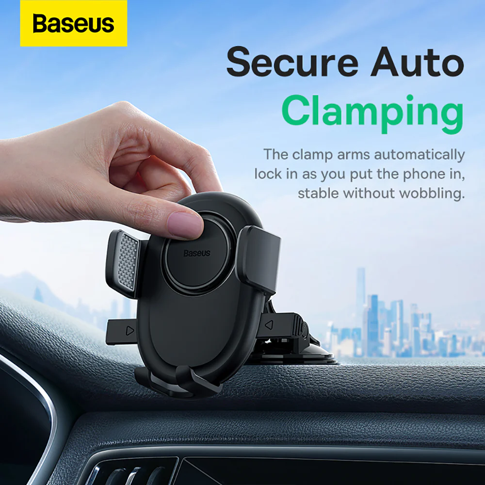 Baseus UltraControl Lite Series Suction Cup Car Mount - Starry Black - Image 2