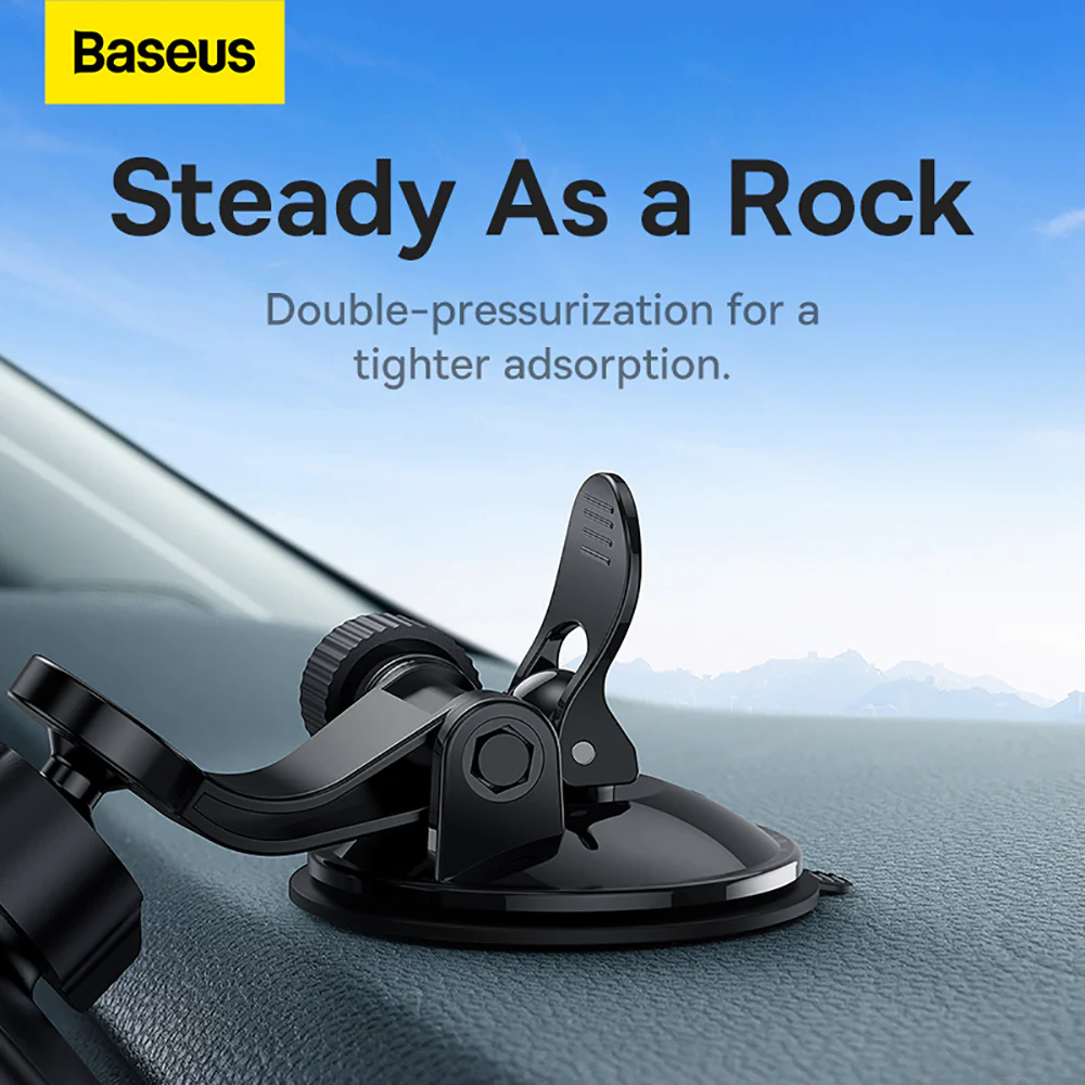 Baseus UltraControl Lite Series Suction Cup Car Mount - Starry Black - Image 3