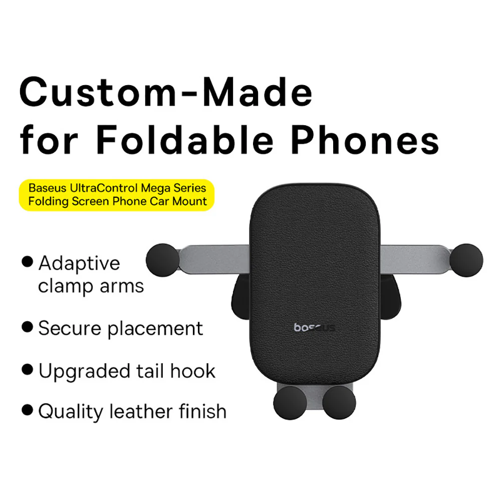 Baseus UltraControl Mega Series Car Mount for Large Screen Phones - Starry Black - Image 2