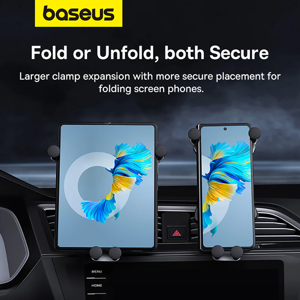 Baseus UltraControl Mega Series Car Mount for Large Screen Phones - Starry Black - Image 3