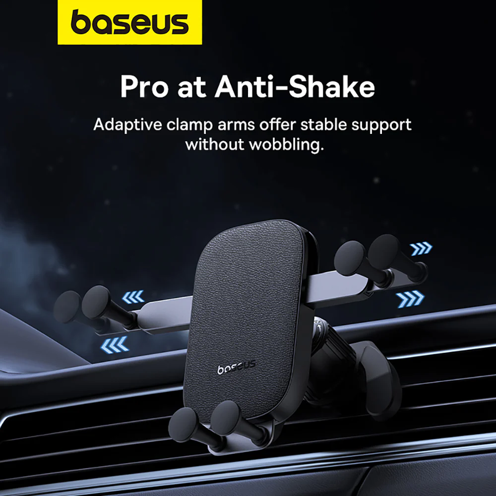 Baseus UltraControl Mega Series Car Mount for Large Screen Phones - Starry Black - Image 4