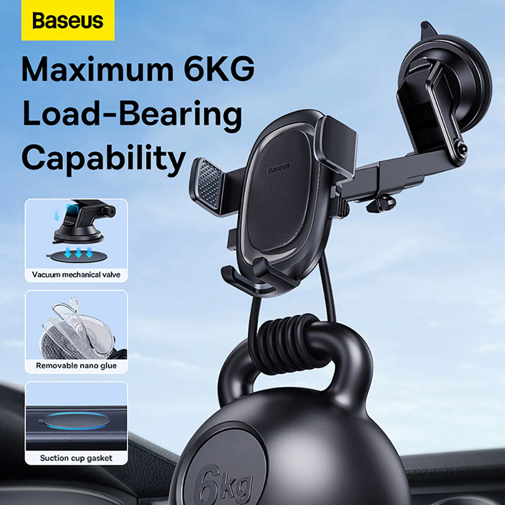 Baseus UltraControl Pro Series Clamp Car Holder Set - Starry Black - Image 3