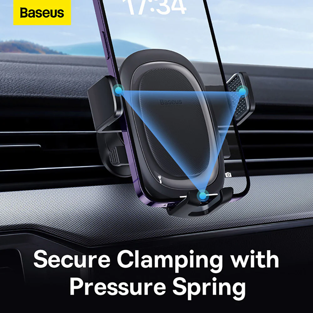 Baseus UltraControl Pro Series Clamp Car Holder Set - Starry Black - Image 4