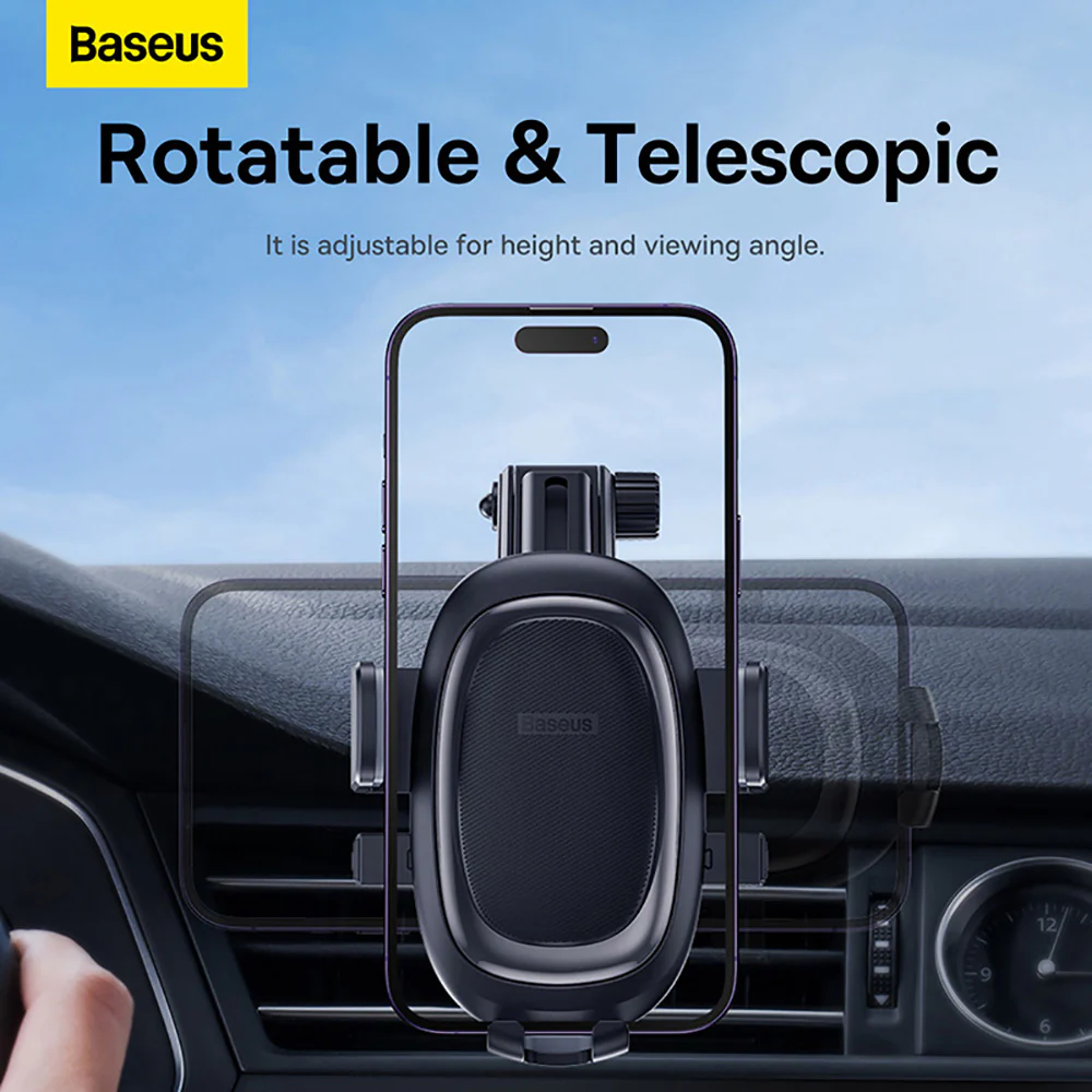 Baseus UltraControl Pro Series Clamp Car Holder Set - Starry Black - Image 5
