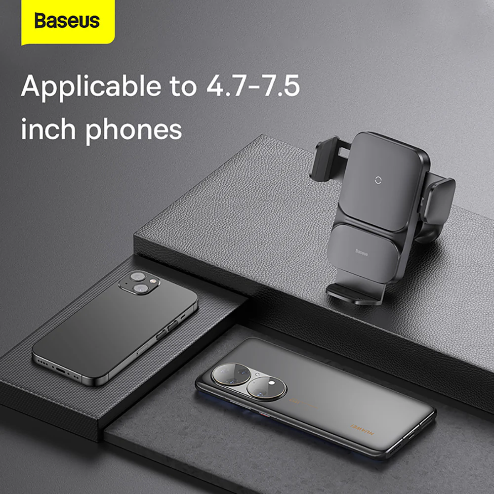 Baseus Wisdom Auto Alignment Car Mount Wireless Charger 15W - Black - Image 3