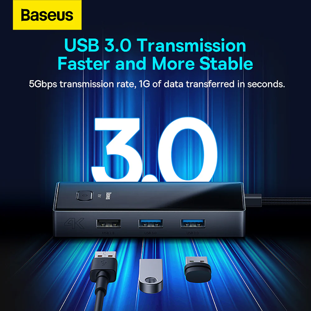 Baseus Yao Shadow Series 8-in-1 HUB Docking Station - Space Gray - Image 5