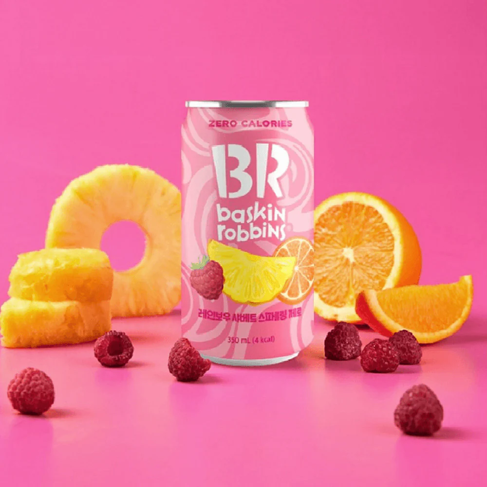 Baskin Robbins Rainbow Sherbet Sparkling Water (Zero Calorie) 350ml - Image 3