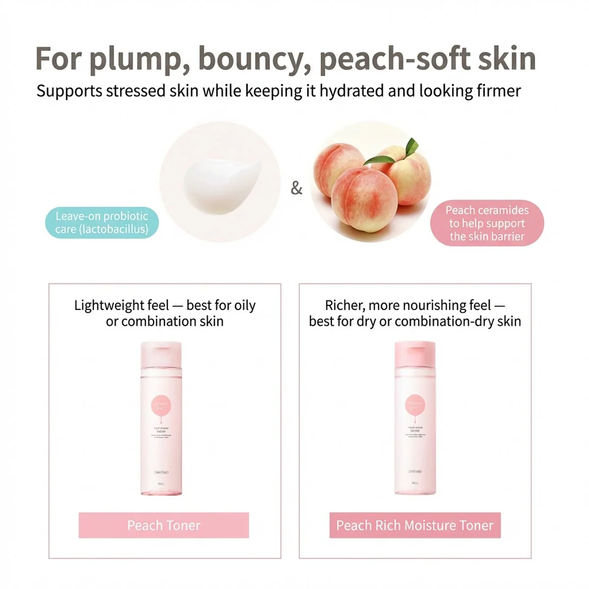 BCL Momo Puri Moist Barrier Lotion 200ml (Peach Ceramide & Lactobacillus) - Hydrating Toner - Image 3
