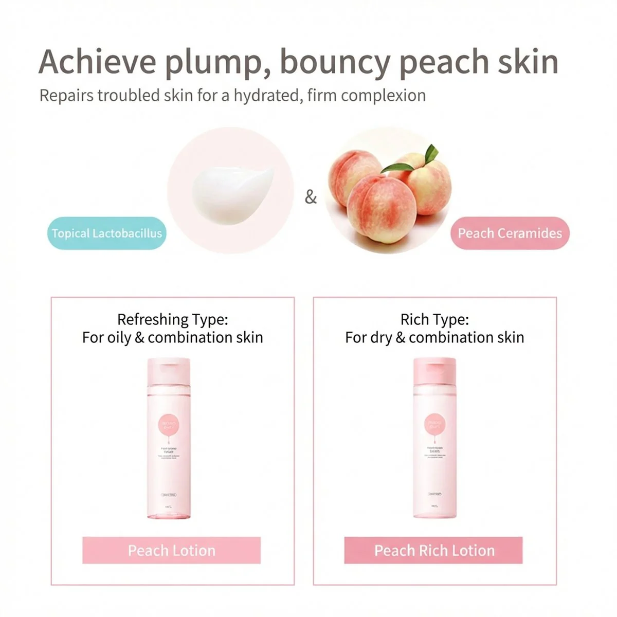 BCL Momo Puri Moist Barrier Lotion (Refreshing) 200ml - Hydrating Toner with Peach Ceramide & Lactobacillus - Image 3