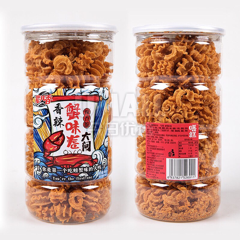 Beierxiang Spicy Crab Flavor Rolls - 180g - Image 2