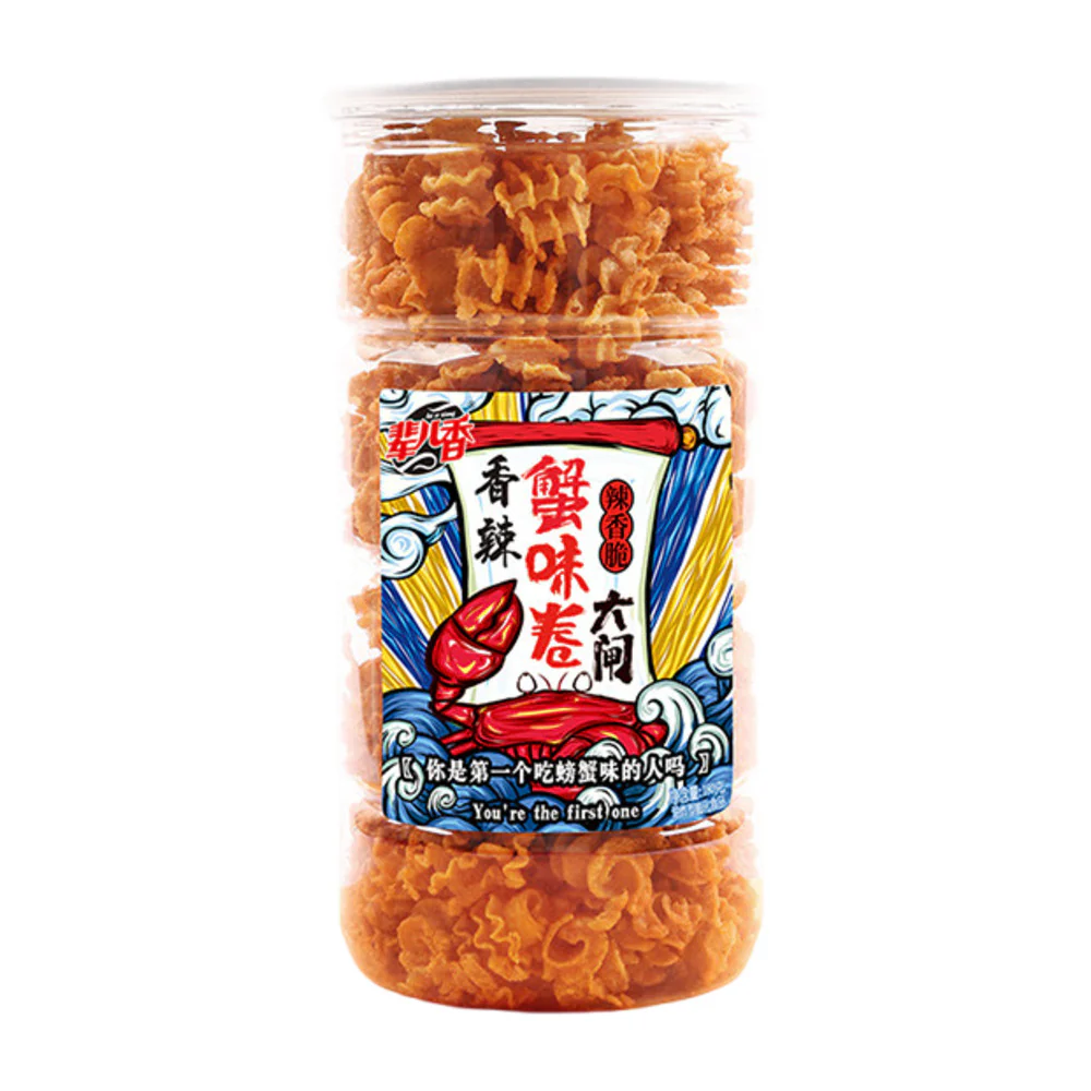 Beierxiang Spicy Crab-Flavoured Crispy Rolls 180g