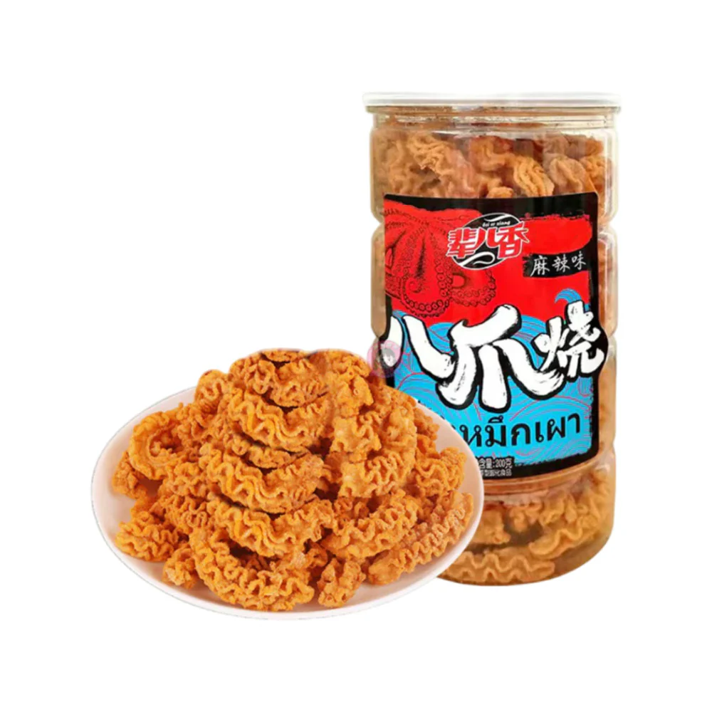 Beierxiang Spicy Mala Octopus-Shaped Wheat Crisps 200g