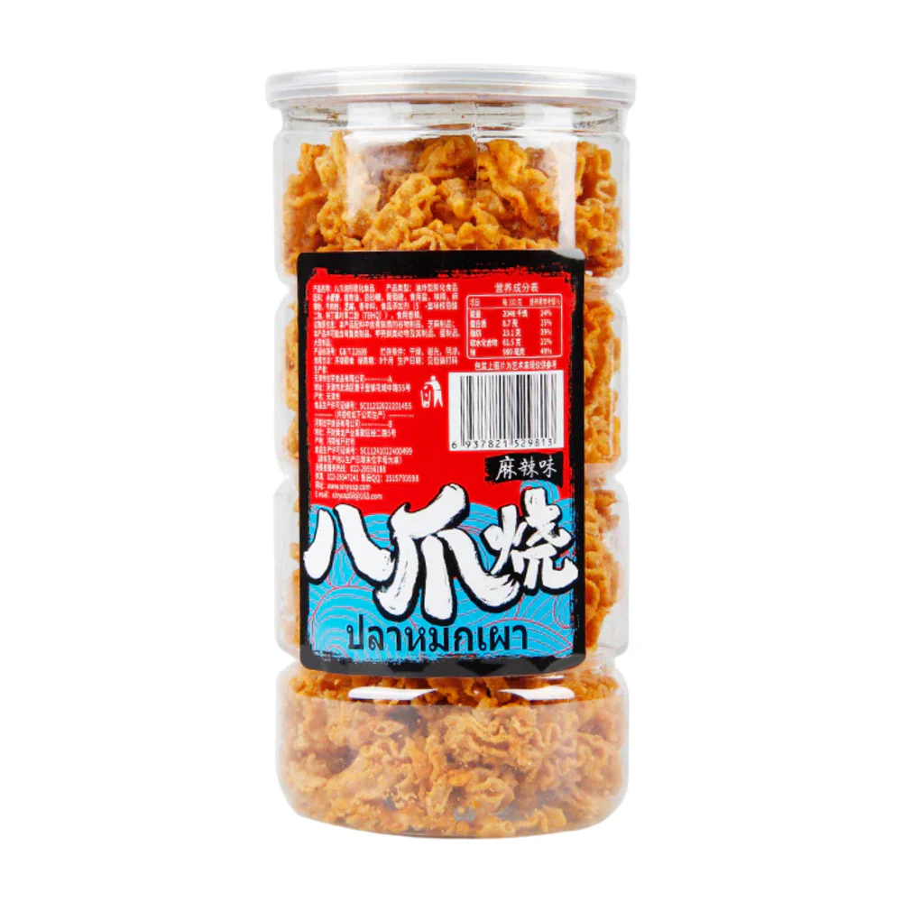Beierxiang Spicy Mala Octopus-Shaped Wheat Crisps 200g - Image 2