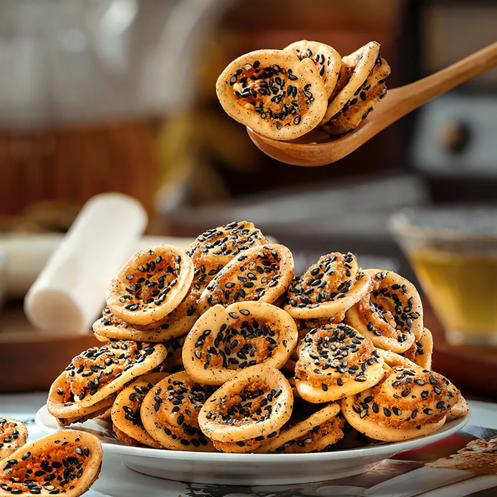 Ben Gong E Le Yam and Black Sesame Cat Ear Pastry - 120g - Image 5