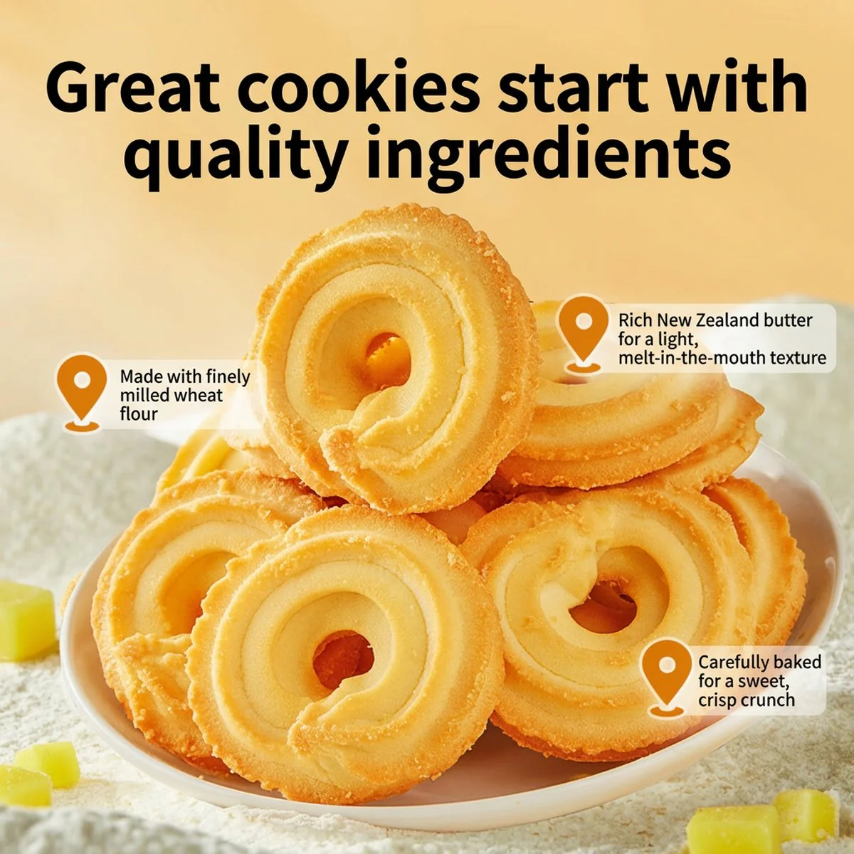 Bestore Butter Cookies 203g – Shortbread Rings, Made with New Zealand Butter - Image 2