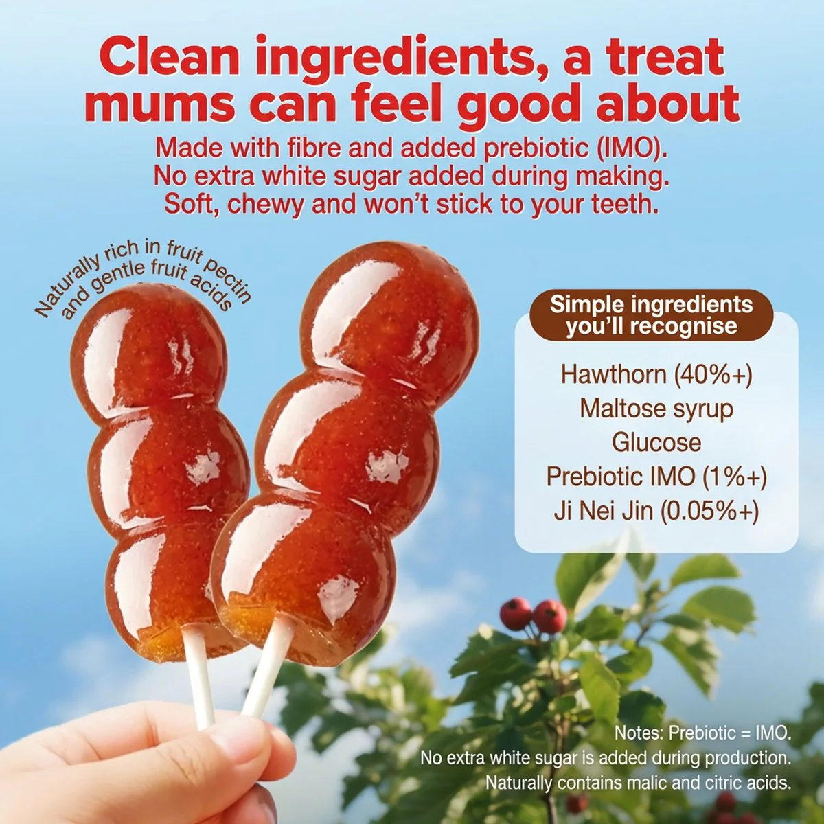 Bestore Chicken Tanghulu Skewers 400g – Sweet-Glazed Chicken Meatball Sticks (Individually Wrapped) - Image 4