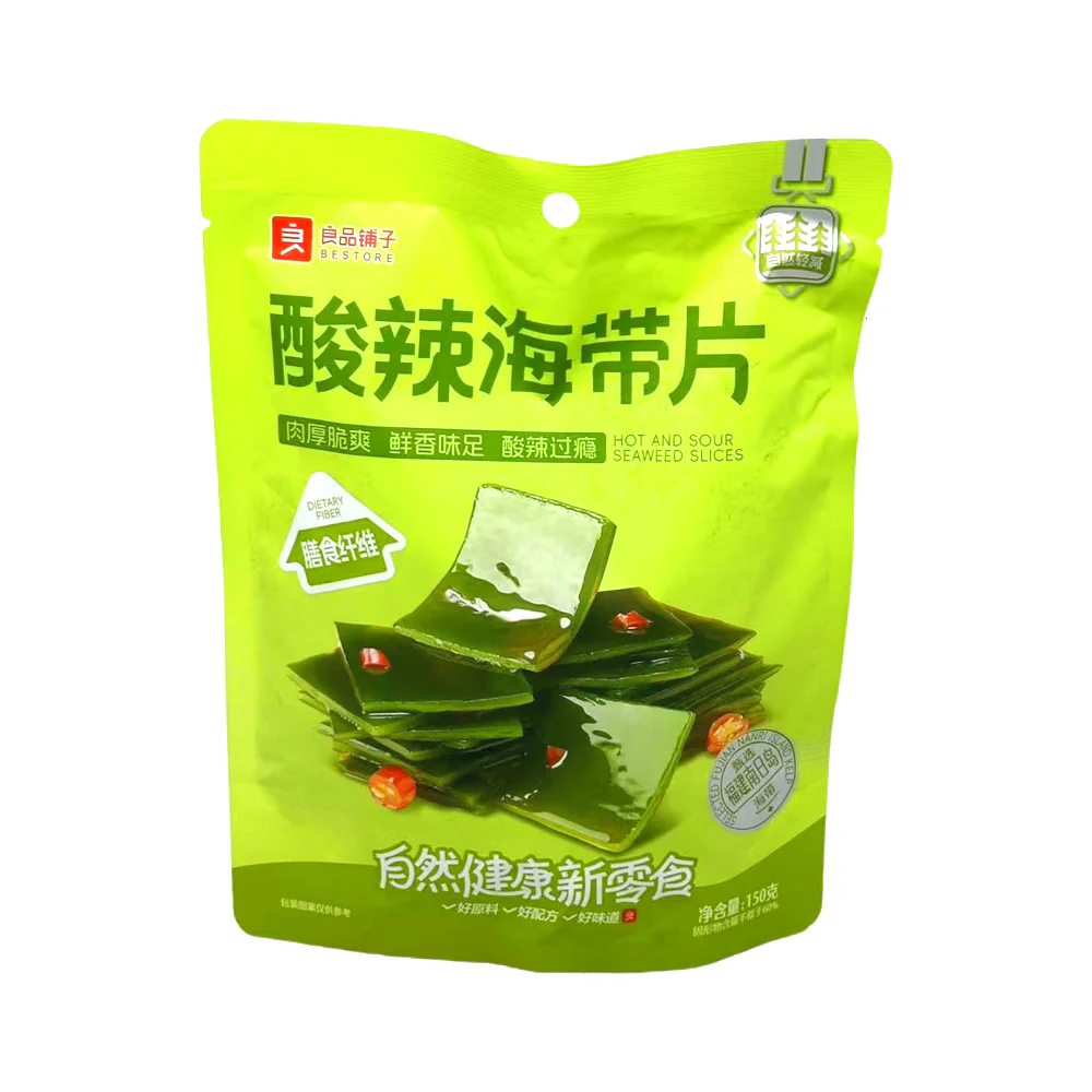 Bestore Hot & Sour Kelp Slices 150g – Spicy & Tangy Ready-to-Eat Seaweed Snack