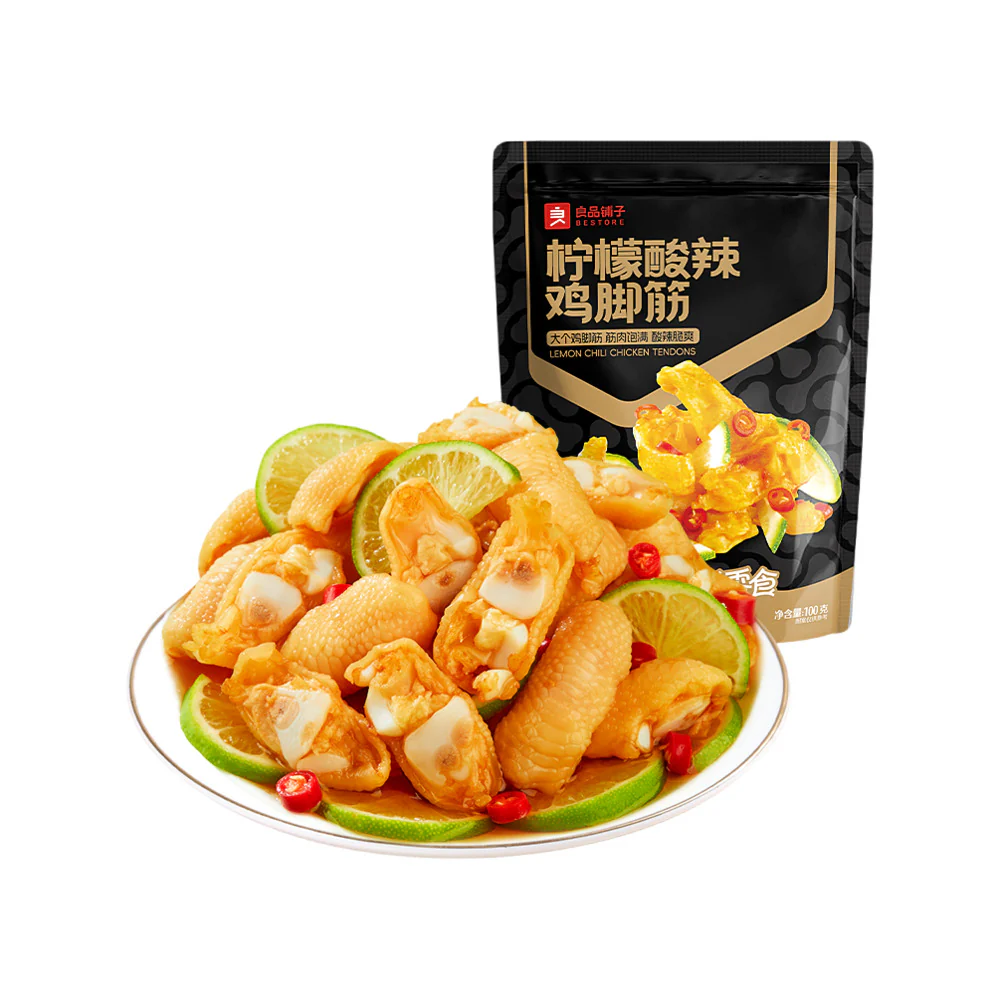 Bestore Lemon Chilli Chicken Tendons 100g – Spicy & Sour, Ready to Eat