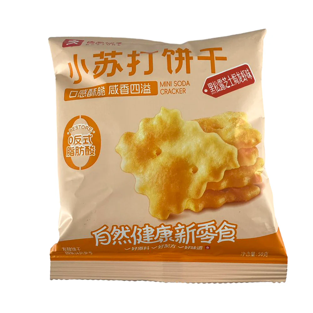 Bestore Mini Soda Crackers Black Truffle Cheese Baked Lobster Flavor - 50g - Image 2