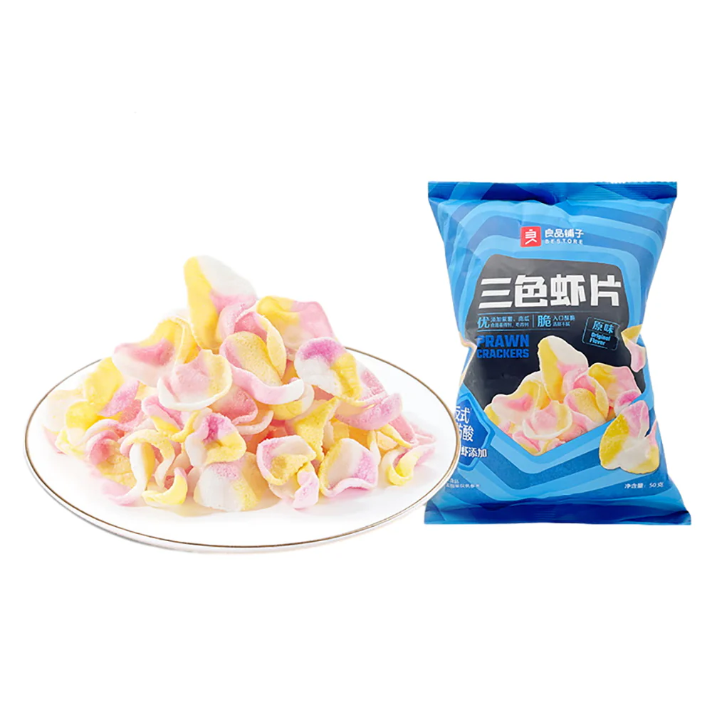 Bestore Three-Color Prawn Crackers - Original Flavor, 50g