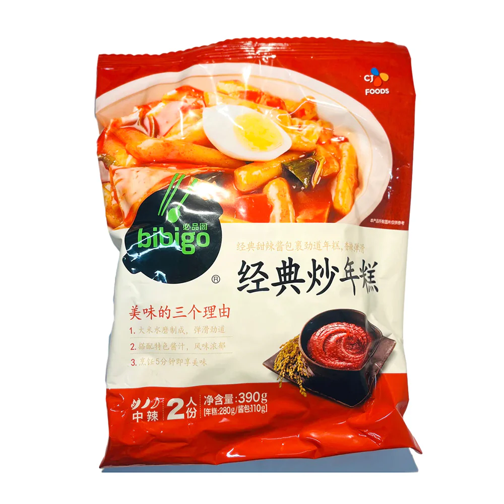 Bibigo Classic Korean Stir-Fried Rice Cakes 390g - Image 5