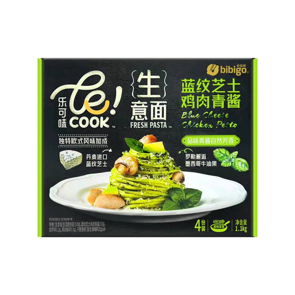 bibigo le! COOK Fresh Pasta – Blue Cheese Chicken Pesto 275g x 4 Packs – Limited Import - Image 2