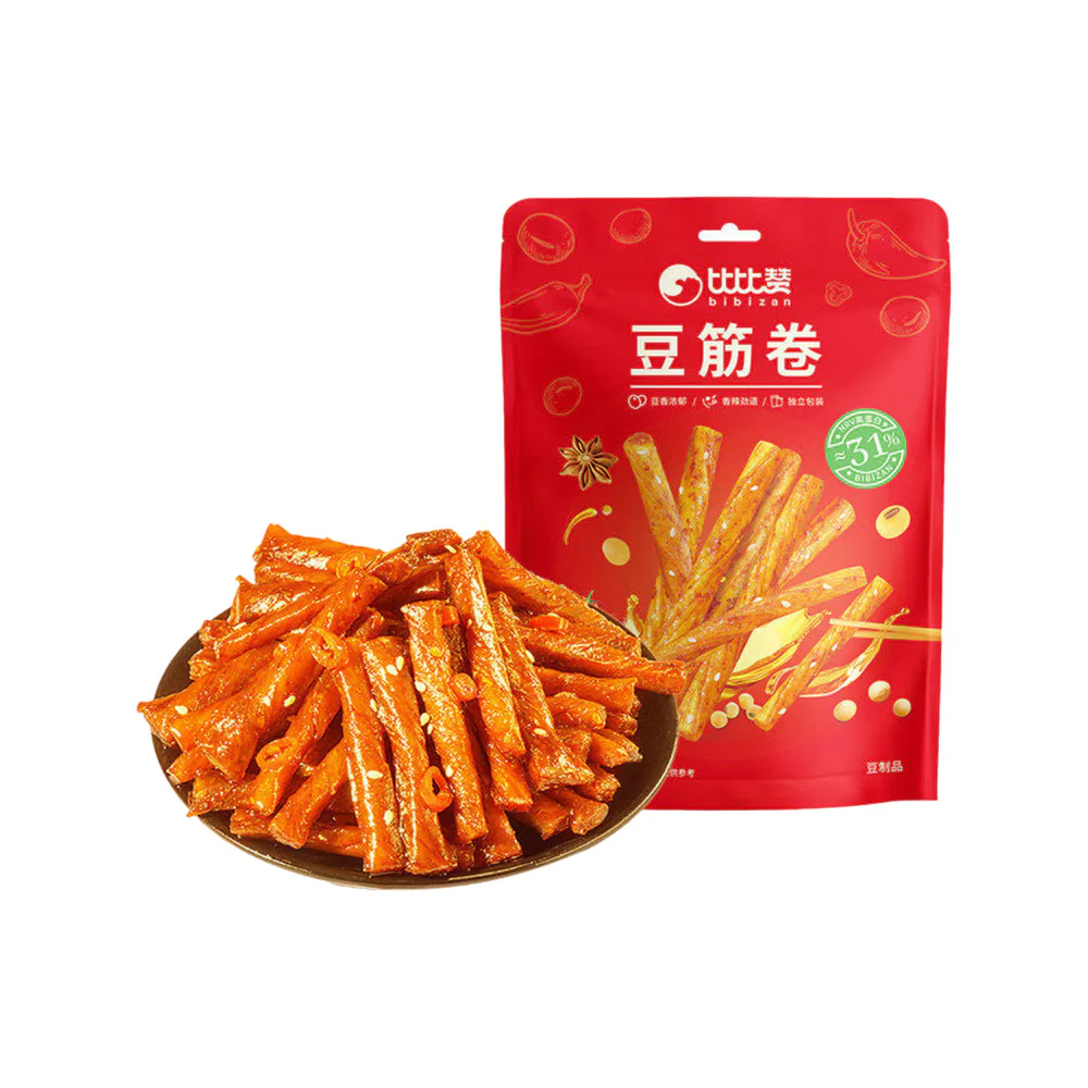 Bibizan Spicy Soy Bean Curd Sticks 180g - Spicy Tofu Snack