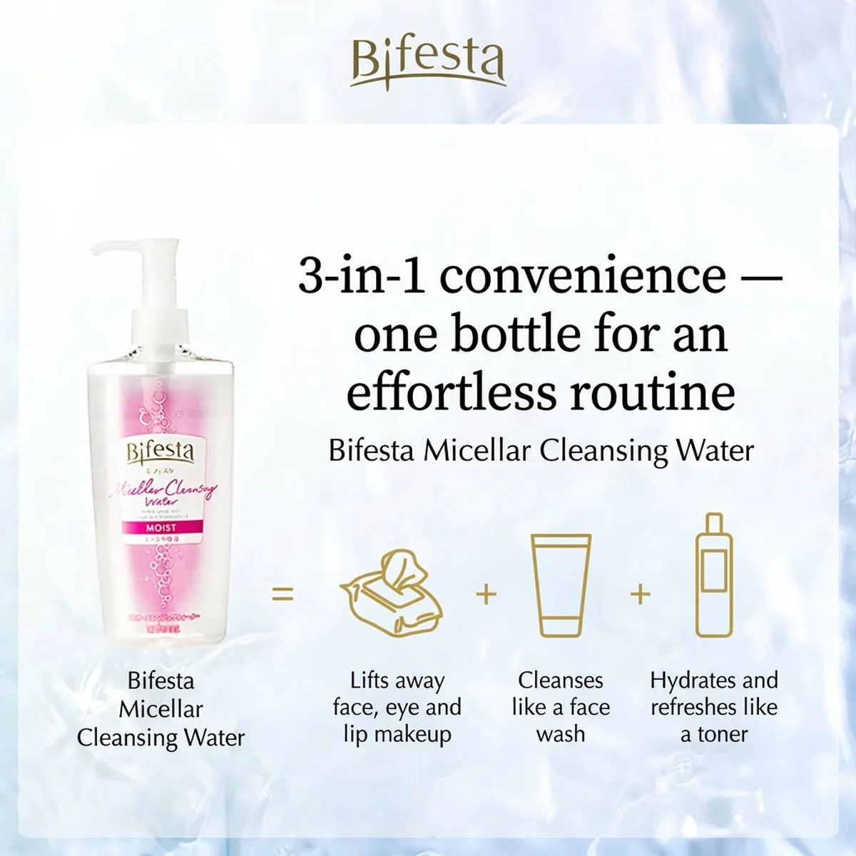 Bifesta Micellar Cleansing Water Moist - 400ml - Image 4