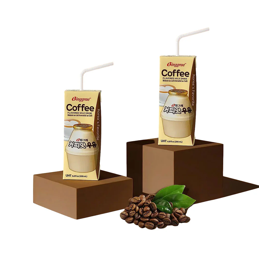 Binggrae Coffee Flavored Milk Drink - 200ml x 6 Cartons - Image 2