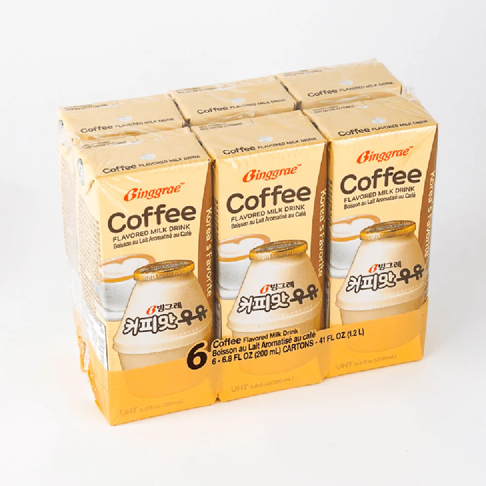 Binggrae Coffee Flavored Milk Drink - 200ml x 6 Cartons - Image 3