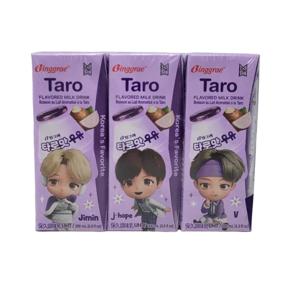 Binggrae Taro Flavored Milk Drink - 200ml x 6 x 4/Box - Image 3