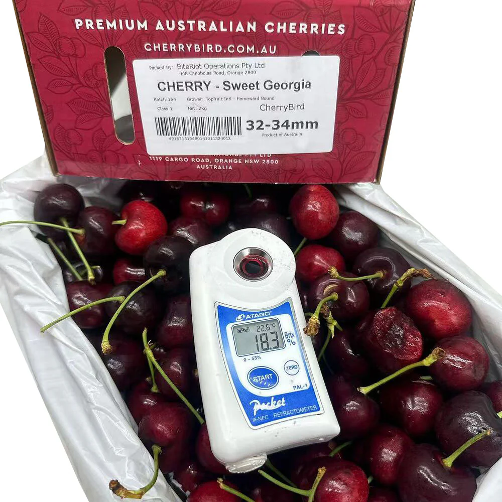 BiteRiot Sweet Georgia Australian Cherries Gift Box 32–34mm – 2kg - Image 2