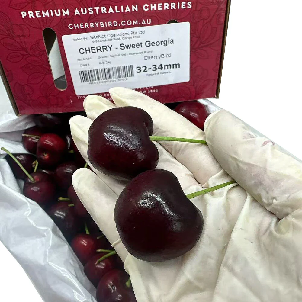 BiteRiot Sweet Georgia Australian Cherries Gift Box 32–34mm – 2kg - Image 3