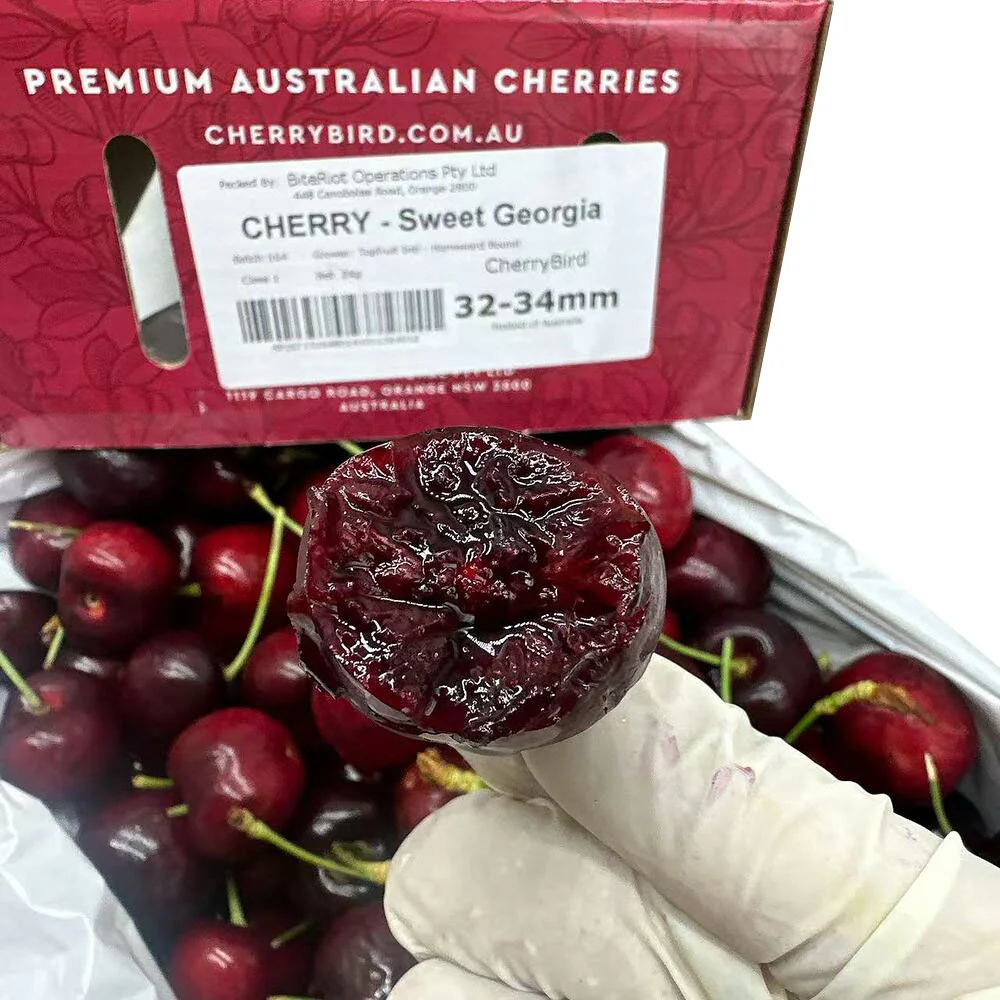 BiteRiot Sweet Georgia Australian Cherries Gift Box 32–34mm – 2kg - Image 4