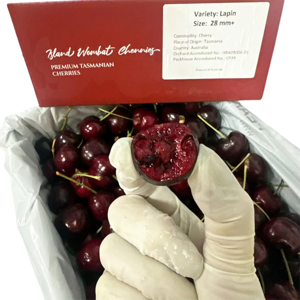 Bland Wombat Premium Tasmanian Lapin Cherries Gift Box 2kg (28mm+) - Image 4
