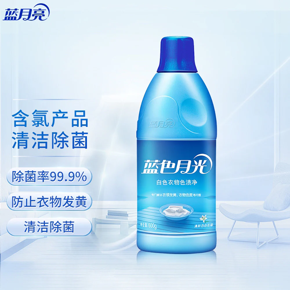 Blue Moon Blue Moonlight White Clothing Stain Remover, Fresh Lily Scent, 600g - Image 2