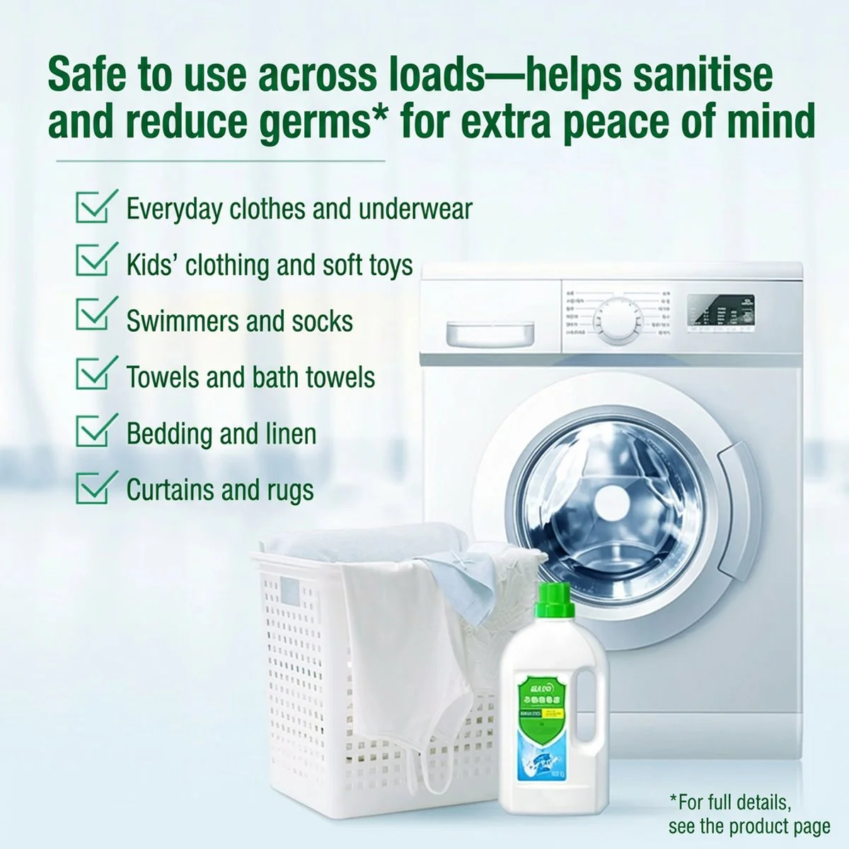 Blue Moon Laundry Sanitiser 1kg x 2 Bottles - Fabric Disinfectant for Clothes & Linens - Image 2
