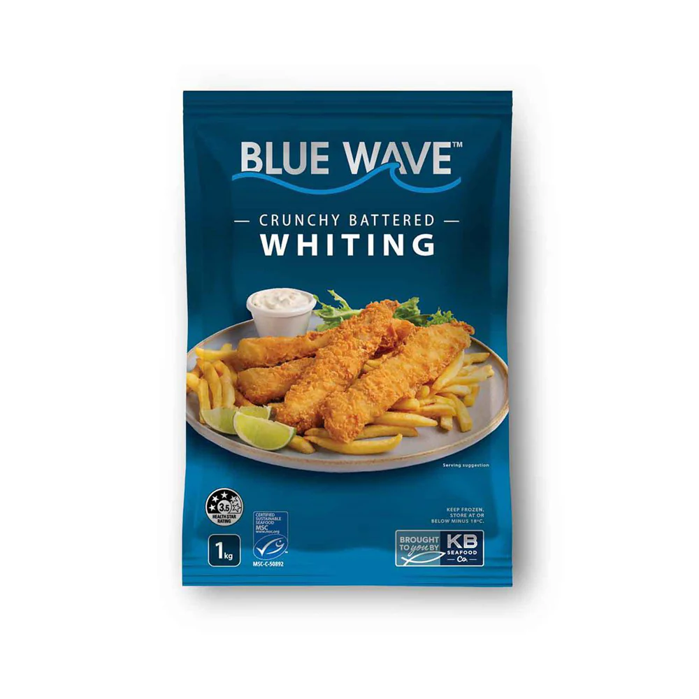 Blue Wave Crunchy Battered Whiting 1kg
