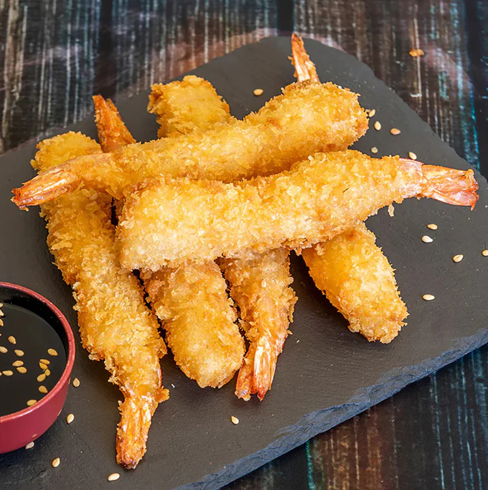 Blue Wave Panko Crumbed Stretched Prawns - 1kg - Image 2