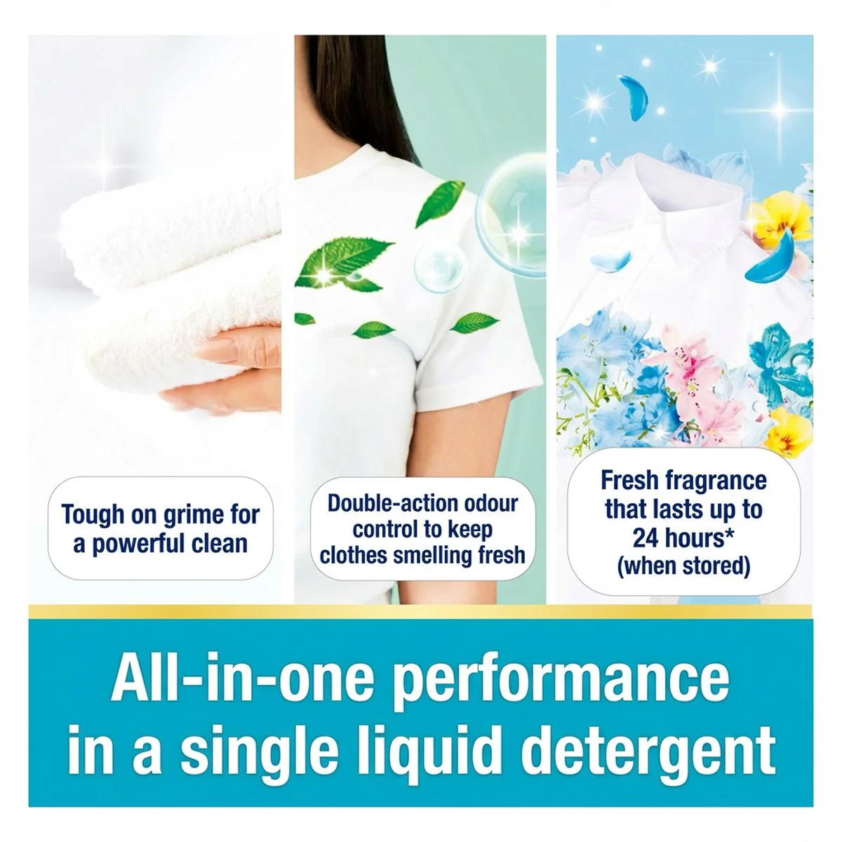 Bold 3-in-1 Laundry Detergent with Fabric Softener – Fresh Soap Scent 680g - Image 2