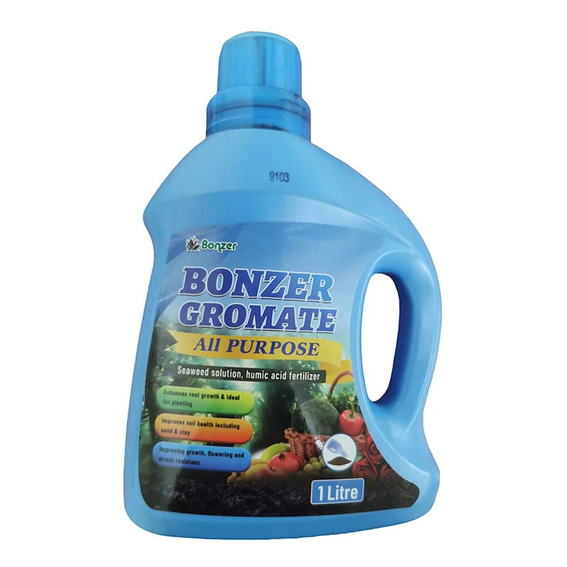 Bonzer Gromate Organic Seaweed Solution Humic Acid Fertilizer - 1L