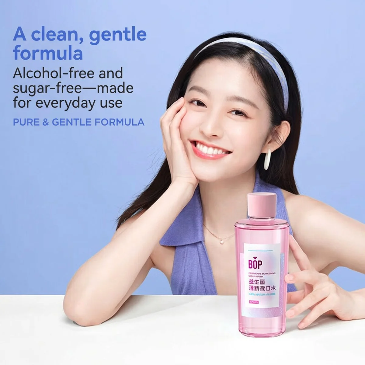 BOP Probiotic Mouthwash Peach Flavor - 500ml - Image 2