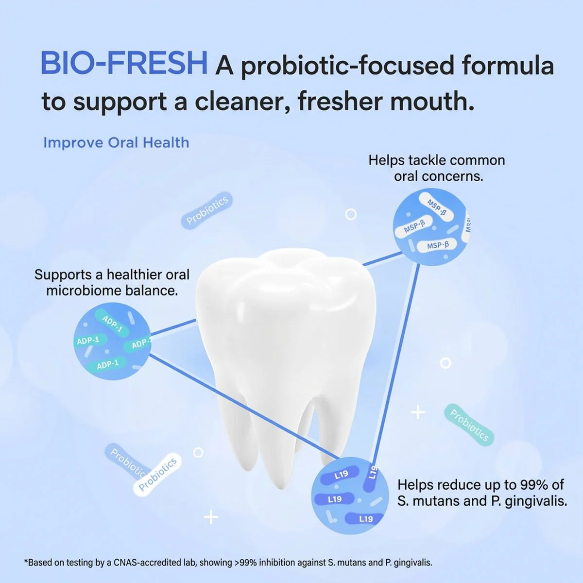 BOP Probiotic Mouthwash Peach Flavor - 500ml - Image 3