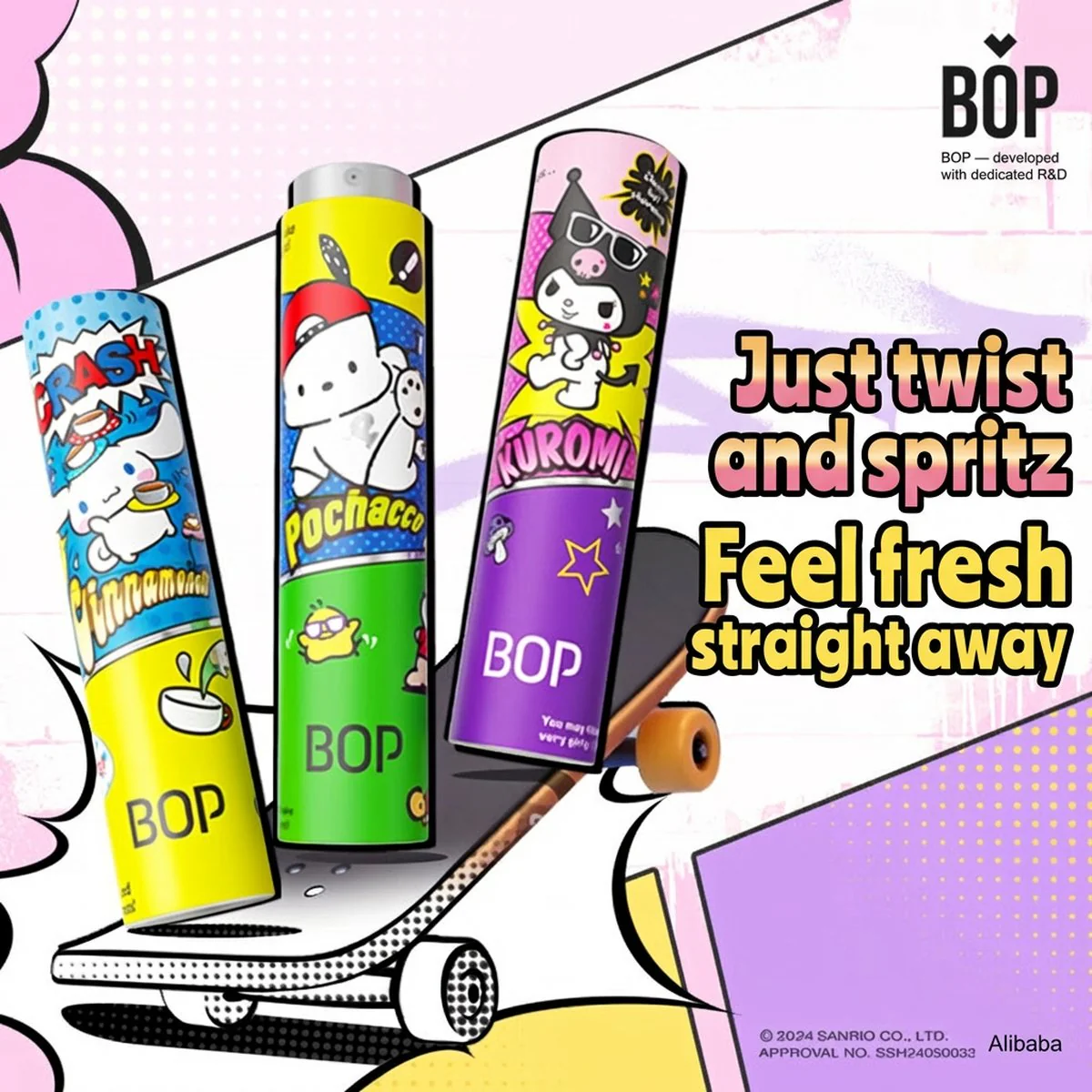 BOP x Kuromi Grape Ice Mouth Spray - 8ml - Image 2